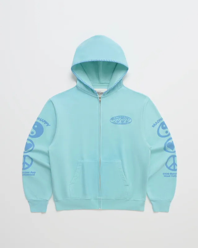 Madhappy California Waves Lightweight Fleece Zip Up made by Madhappy