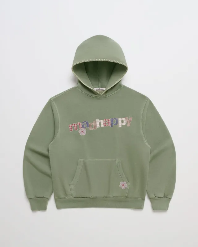 Plaid Applique Midweight Fleece Hoodie made by Madhappy