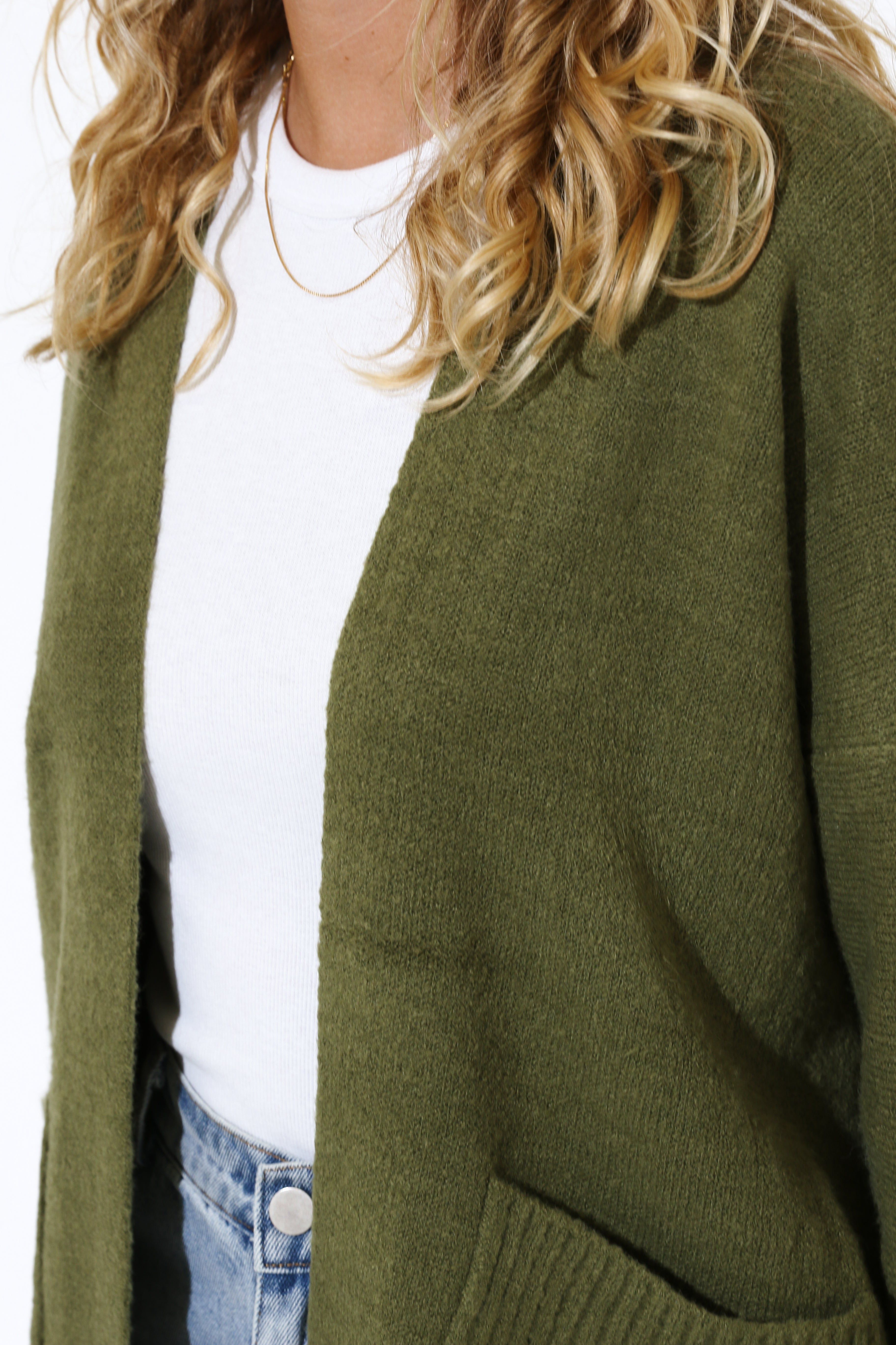 Piper Cardigan | Khaki sold by Madison product image thumbnail 7