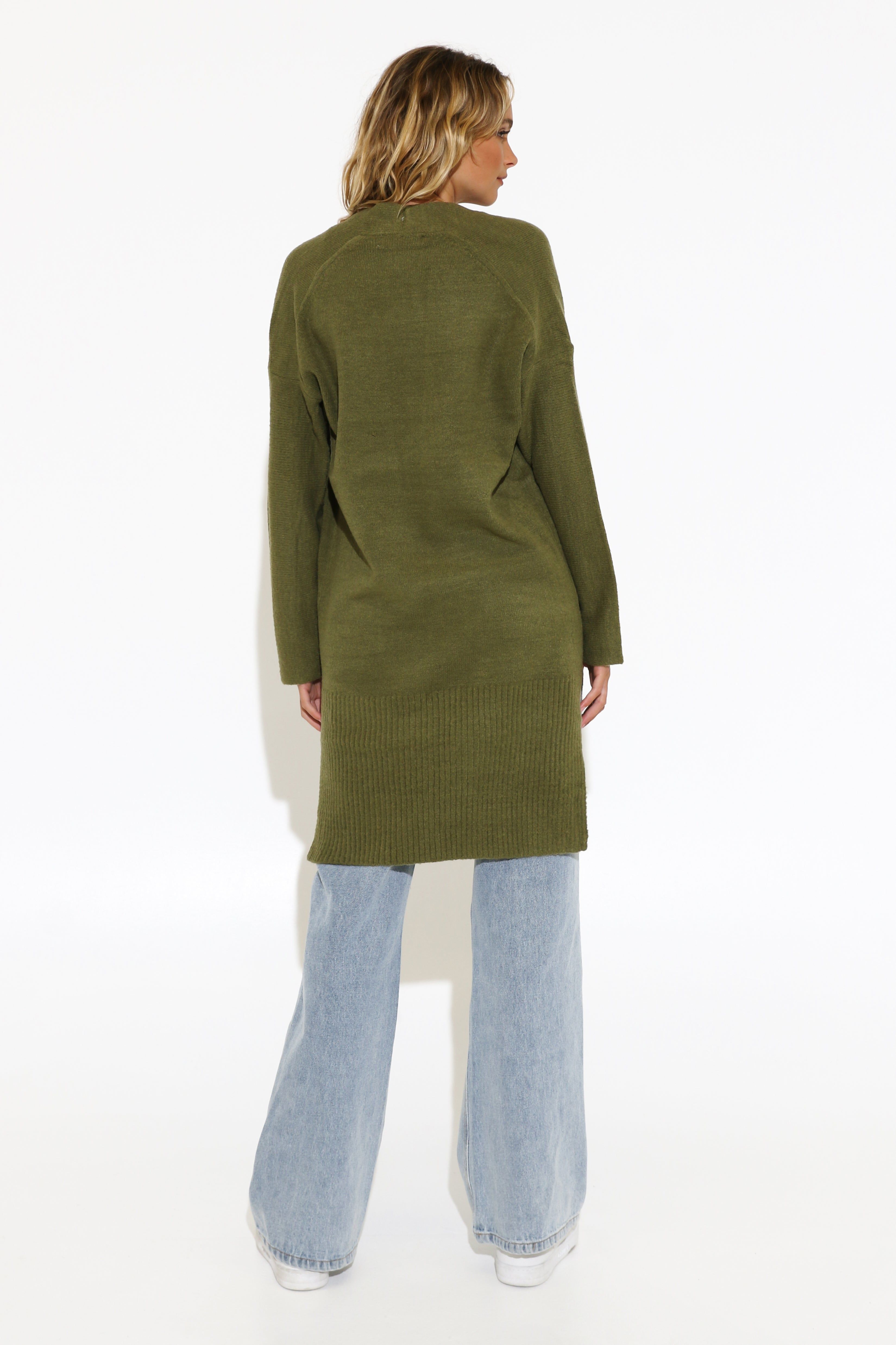 Piper Cardigan | Khaki sold by Madison product image thumbnail 6