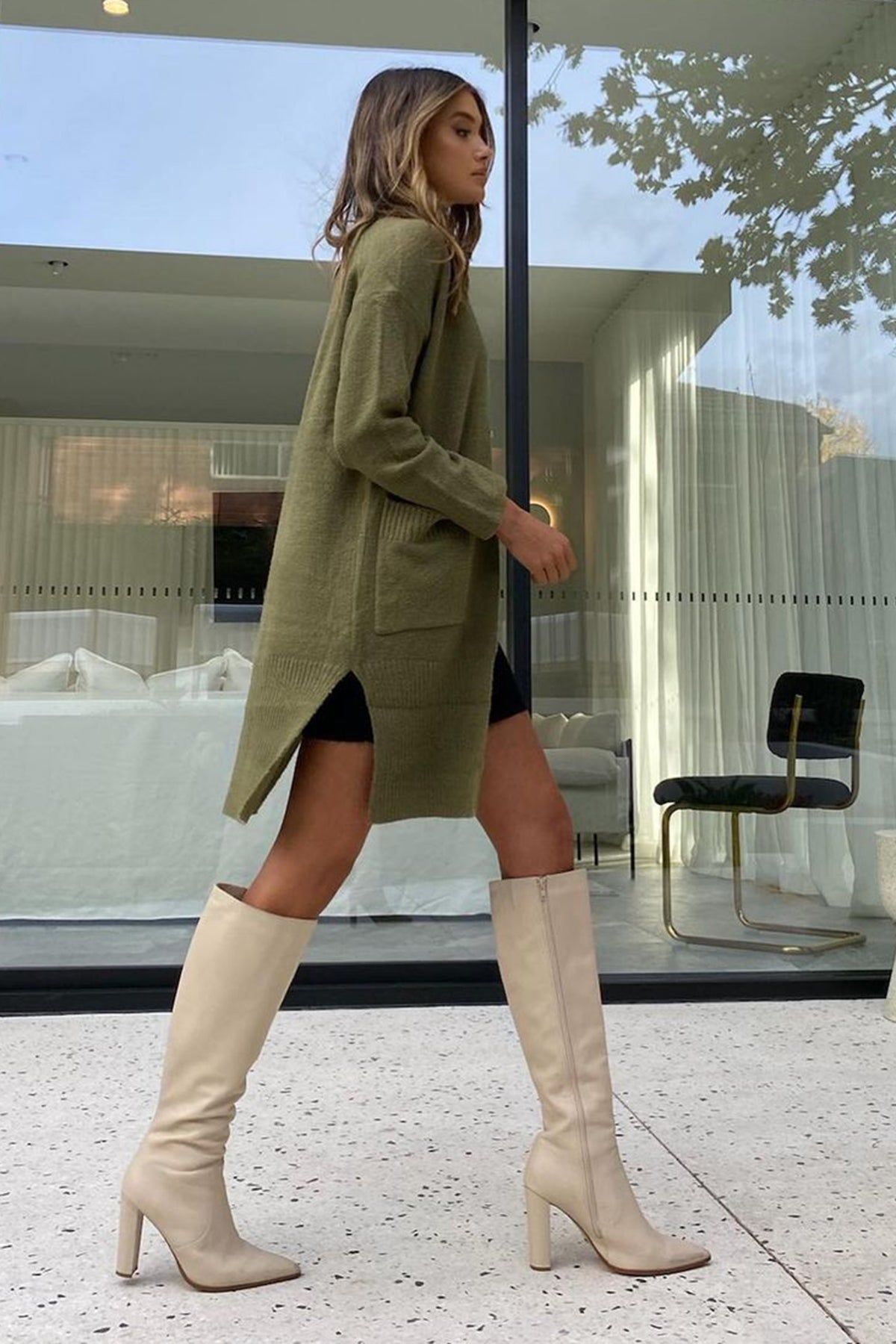 Piper Cardigan | Khaki sold by Madison product image thumbnail 2