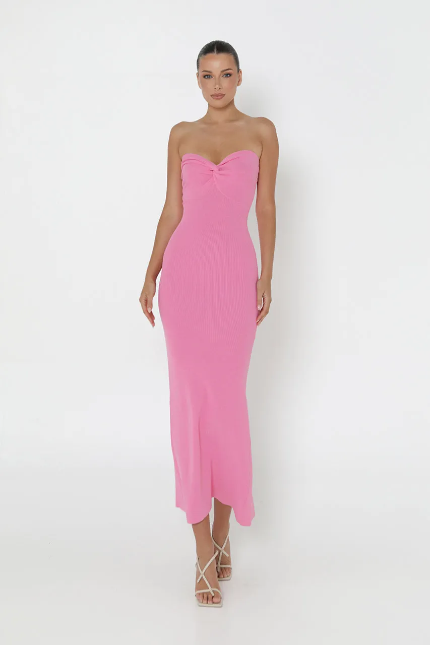Mae Knit Midi Dress | Pink sold by Madison