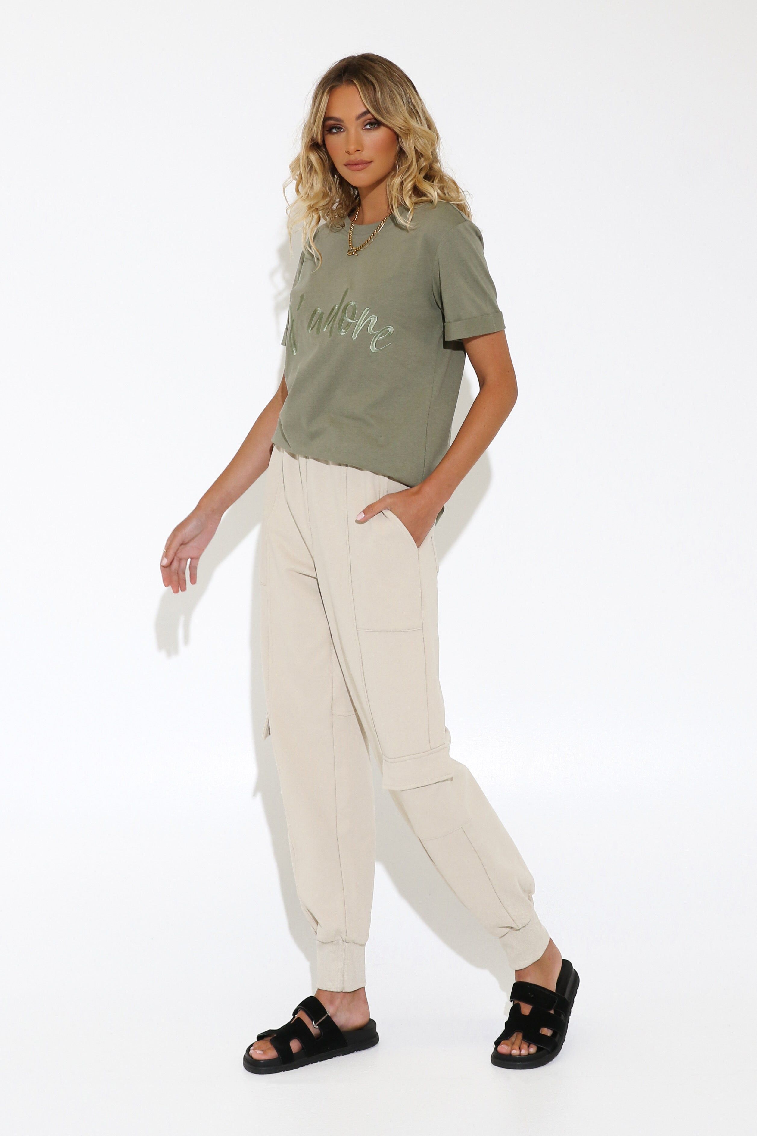 J'Adore Tee | Khaki sold by Madison product image thumbnail 3