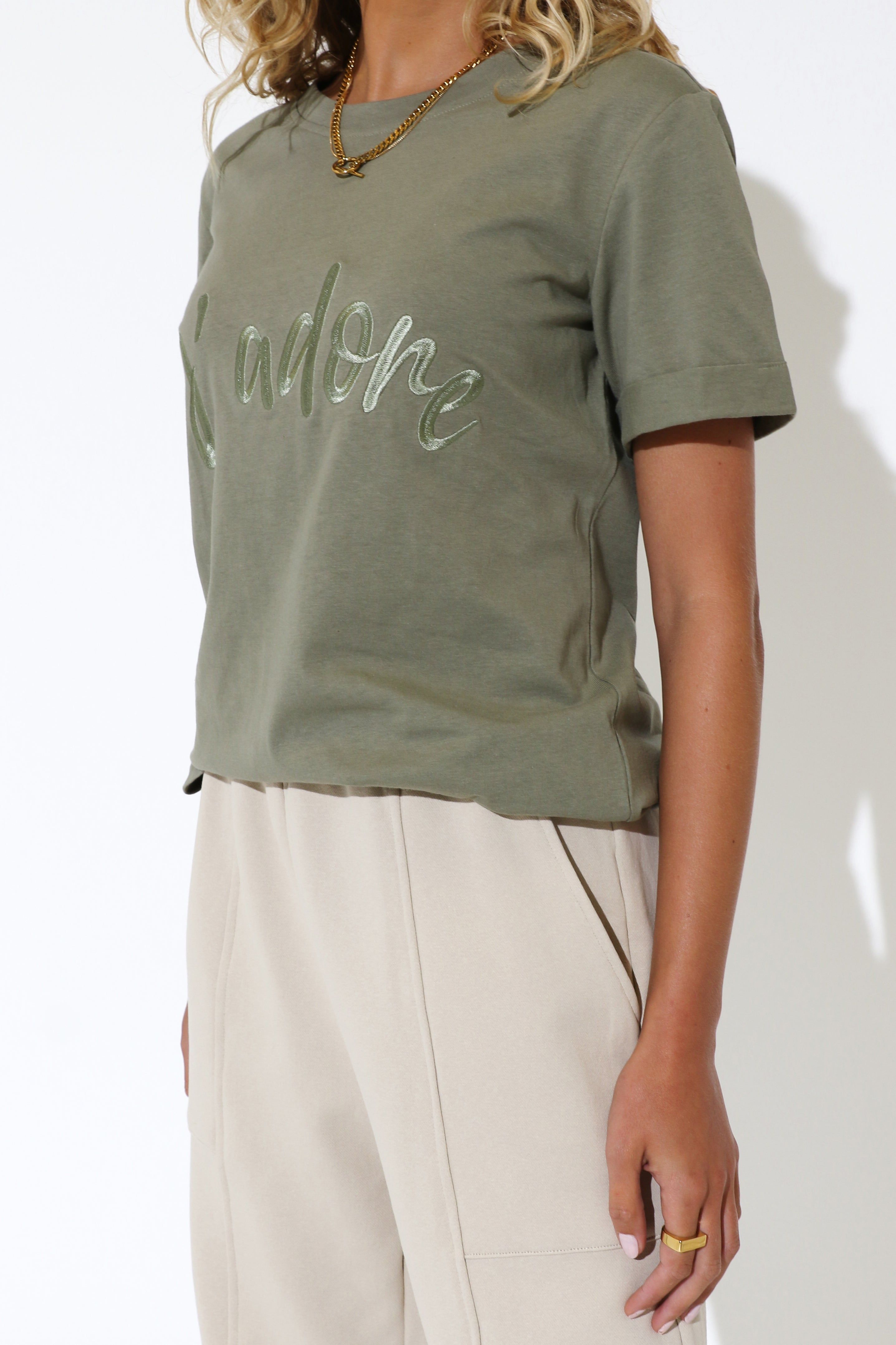 J'Adore Tee | Khaki sold by Madison product image thumbnail 5