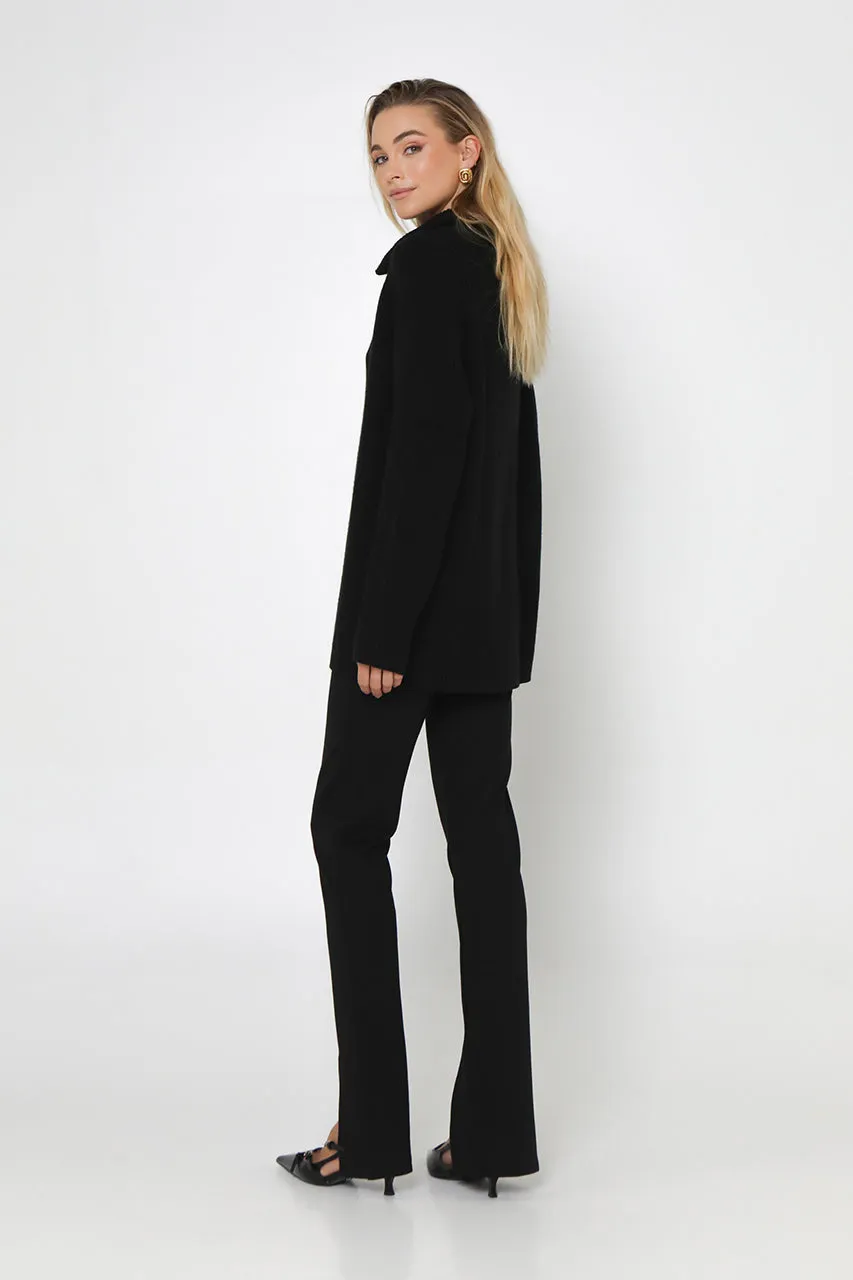 Reuben Knit Jumper | Black sold by Madison product image thumbnail 3