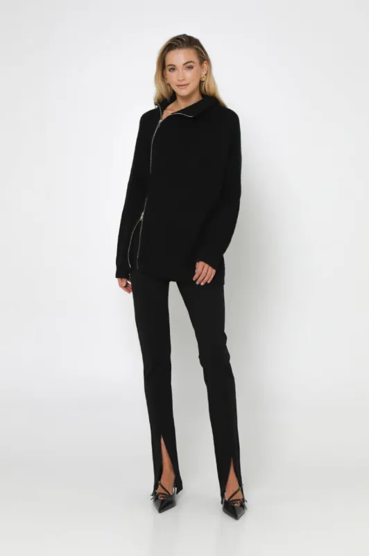 Reuben Knit Jumper | Black sold by Madison