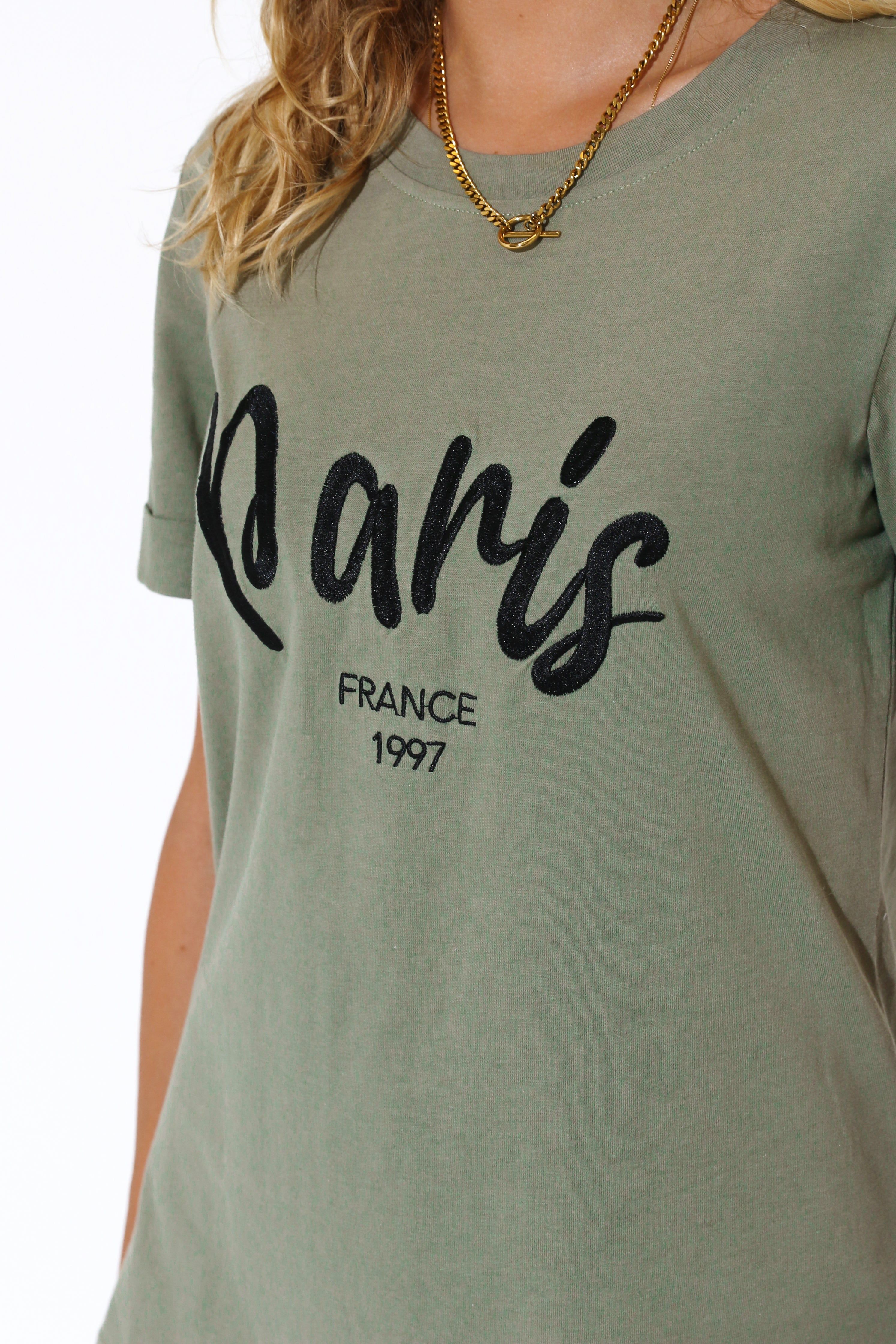 Paris Tee | Khaki sold by Madison product image thumbnail 5