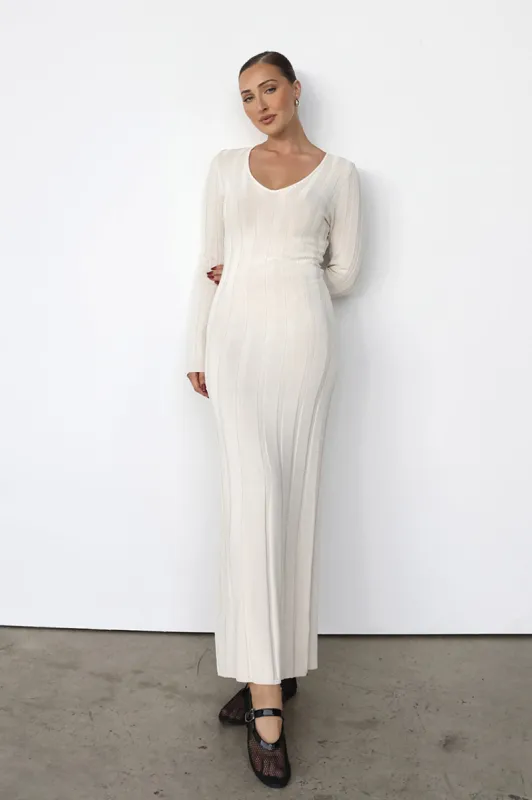 Lily Knit Maxi Dress | Natural sold by Madison