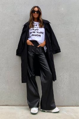 Barwon Vegan Leather Pants | Black sold by Madison