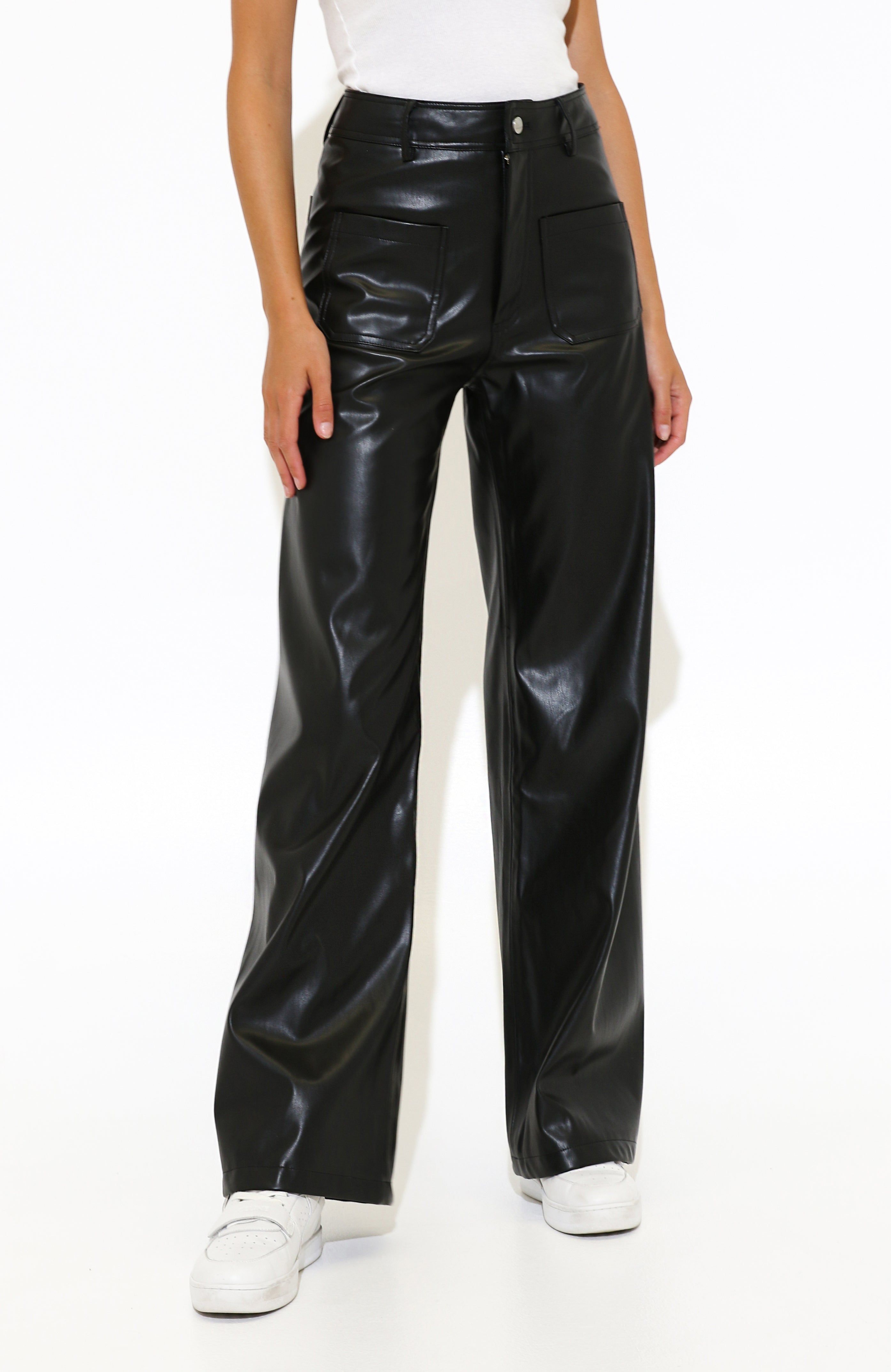 Barwon Vegan Leather Pants | Black sold by Madison product image thumbnail 4