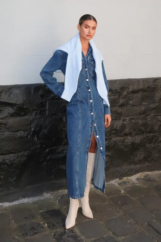 Luca Maxi Dress | Indigo sold by Madison