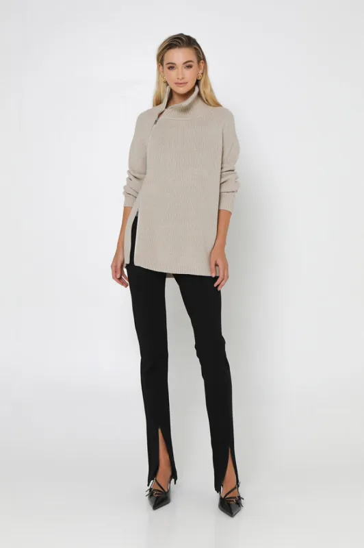 Reuben Knit Jumper | Oat sold by Madison