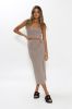 Gwen Knit Midi Skirt | Taupe sold by Madison