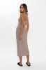 Gwen Knit Midi Skirt | Taupe sold by Madison