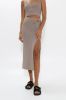 Gwen Knit Midi Skirt | Taupe sold by Madison