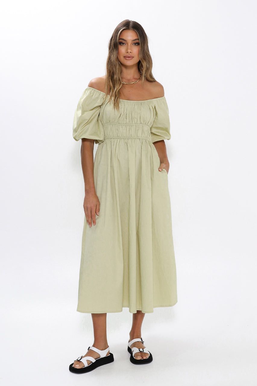 Milana Maxi Dress | Pistachio sold by Madison product image thumbnail 5