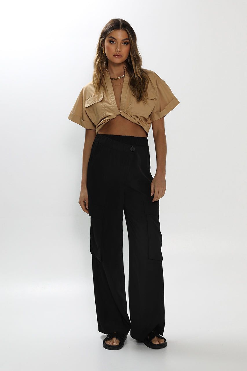 Ivana Twist Shirt | Stone sold by Madison product image thumbnail 5