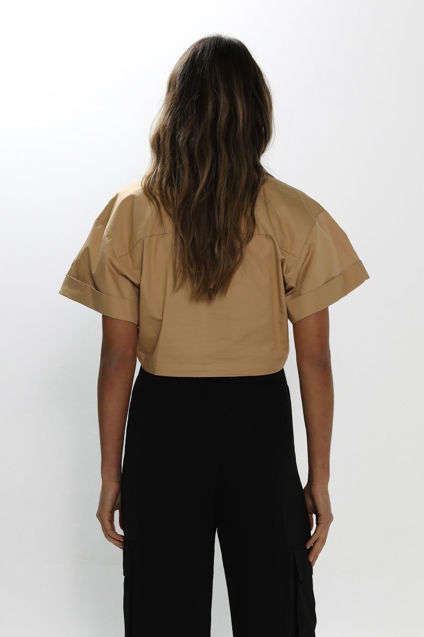 Ivana Twist Shirt | Stone sold by Madison product image thumbnail 3