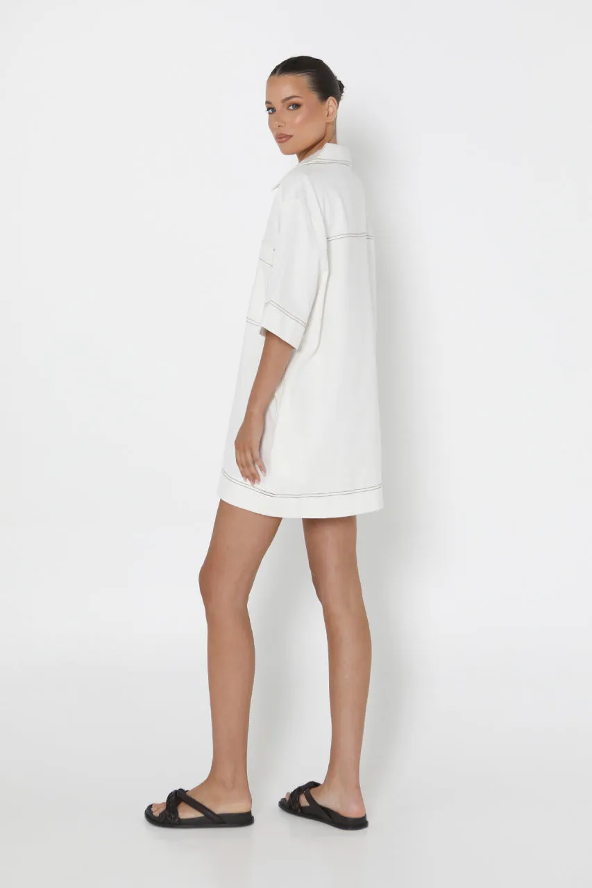 Tara Mini Dress | White sold by Madison product image thumbnail 4