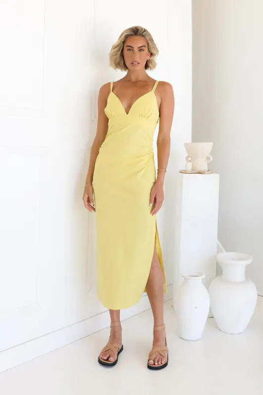 Marlow Midi Dress | Lemon sold by Madison