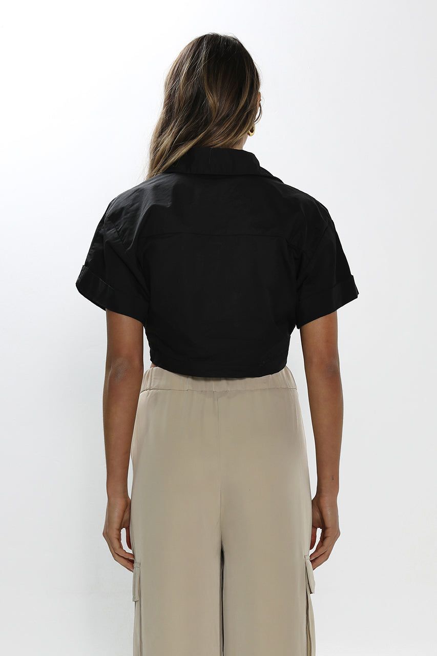 Ivana Twist Shirt | Black sold by Madison product image thumbnail 3