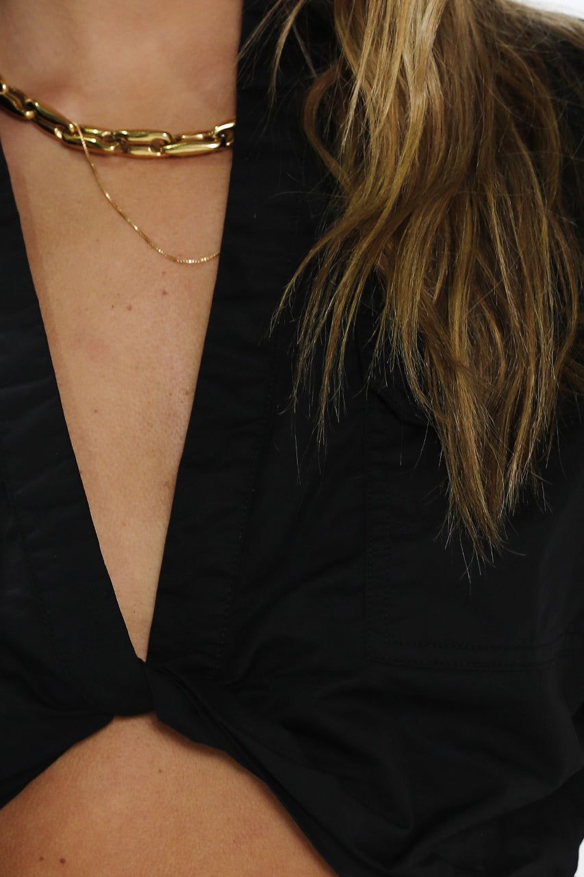 Ivana Twist Shirt | Black sold by Madison product image thumbnail 6