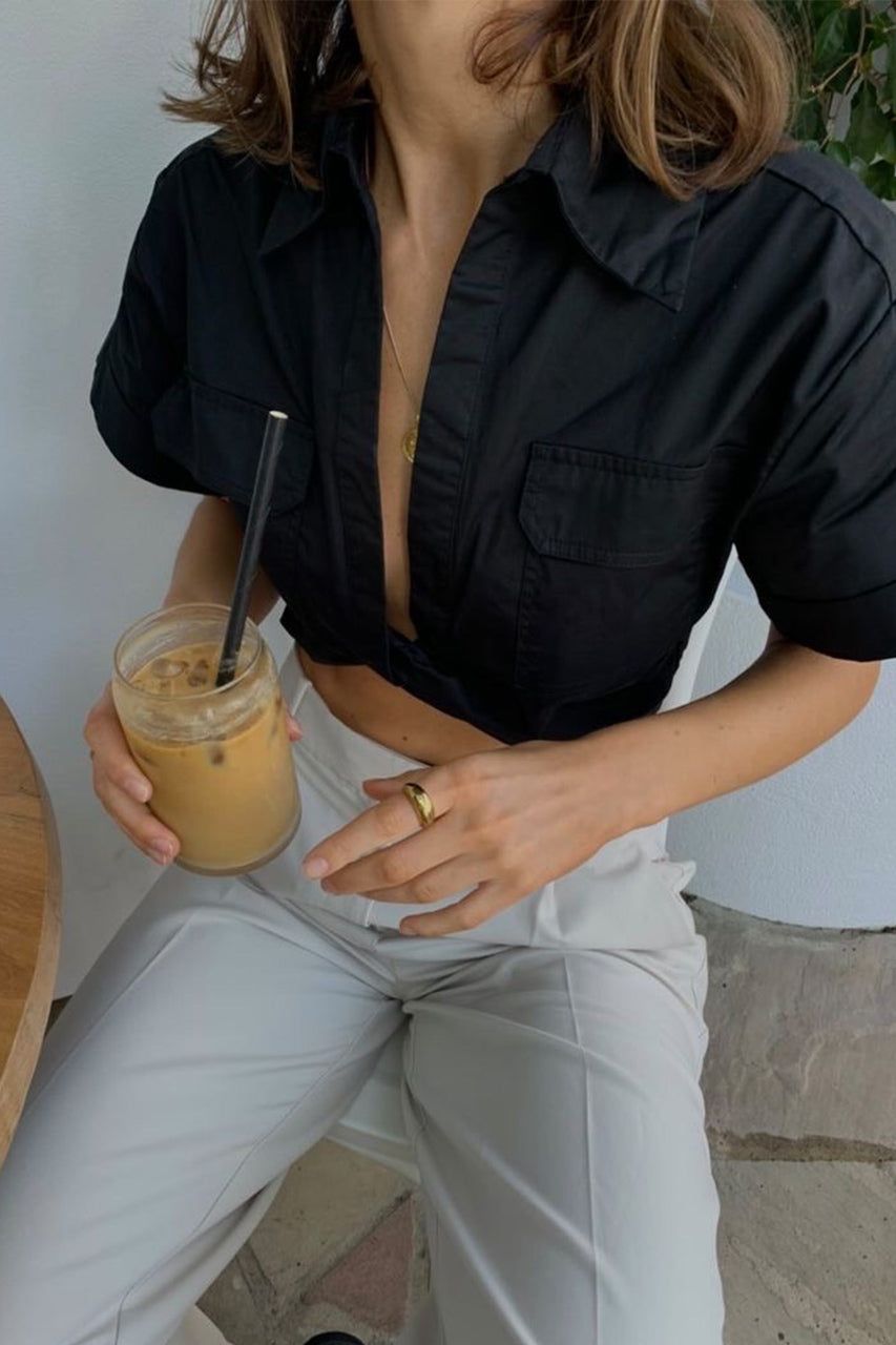 Ivana Twist Shirt | Black sold by Madison product image thumbnail 7