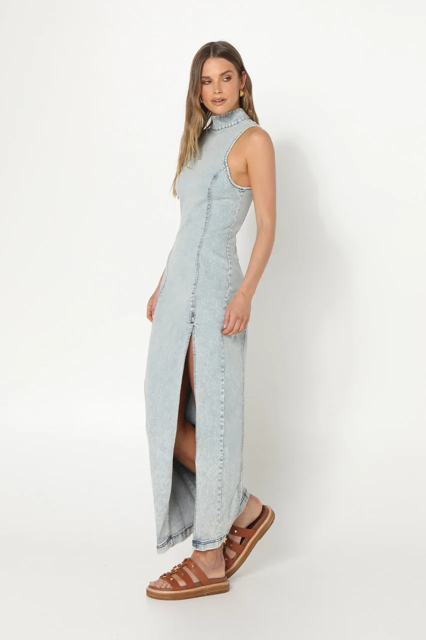 Belle Maxi Dress | Denim sold by Madison product image thumbnail 3