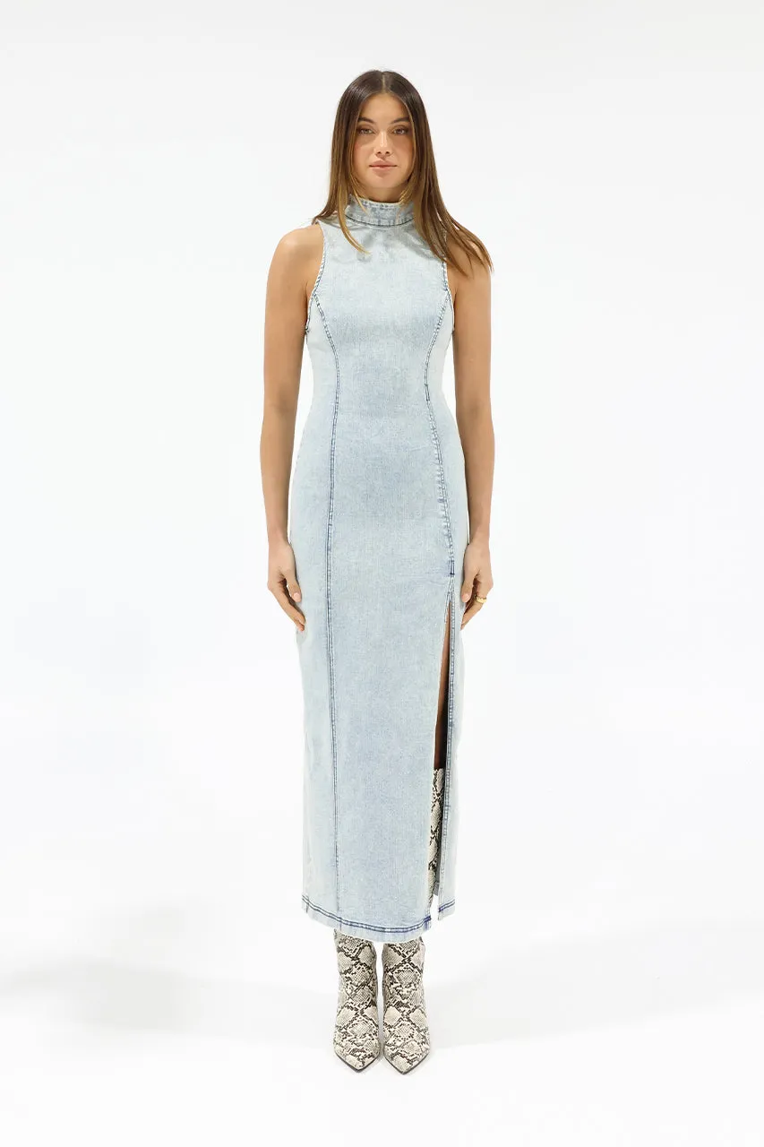 Belle Maxi Dress | Denim sold by Madison product image thumbnail 2