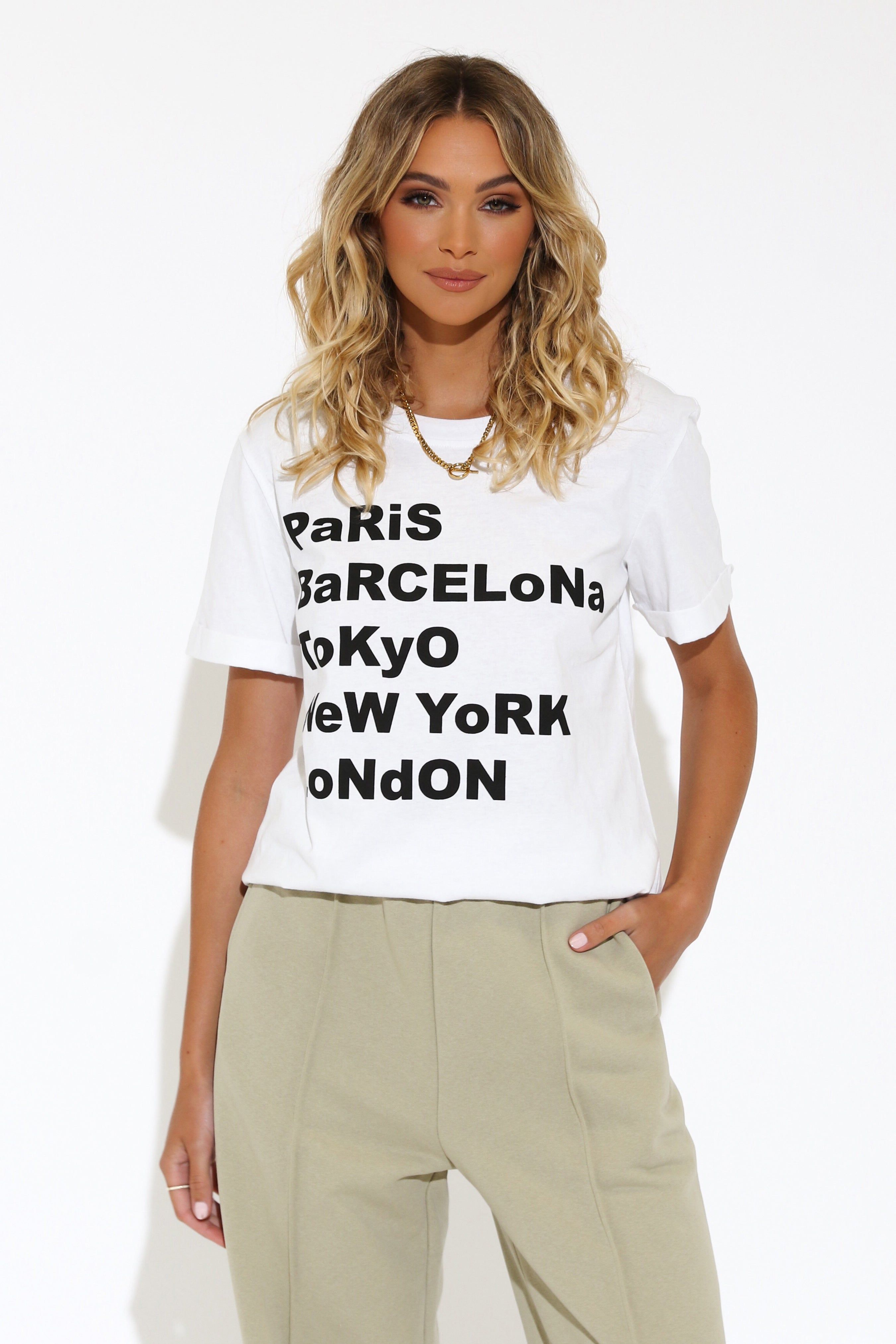 Cities Tee | White sold by Madison product image thumbnail 3