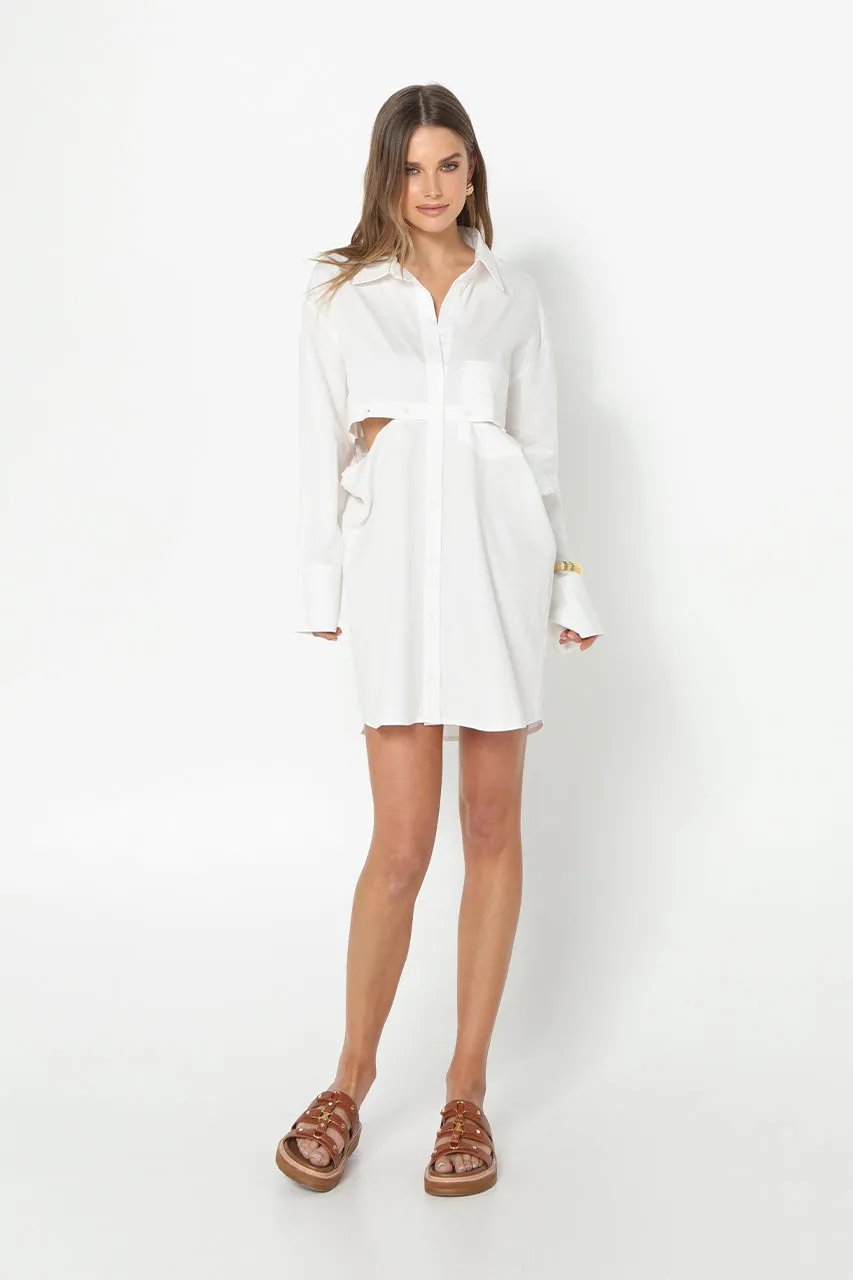 Taya Shirt Dress | White sold by Madison product image thumbnail 3