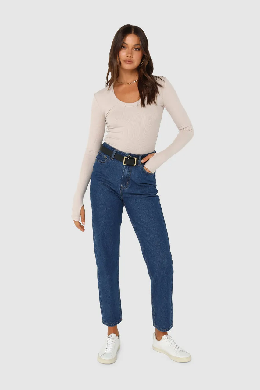 Sinclair Long Sleeve Top | Oyster sold by Madison product image thumbnail 2