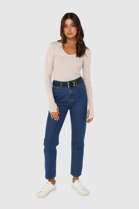 Sinclair Long Sleeve Top | Oyster sold by Madison