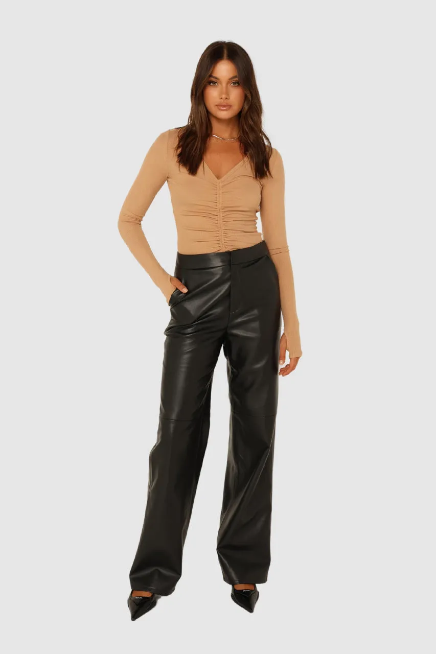 Hazel Long Sleeve Top | Camel sold by Madison product image thumbnail 5