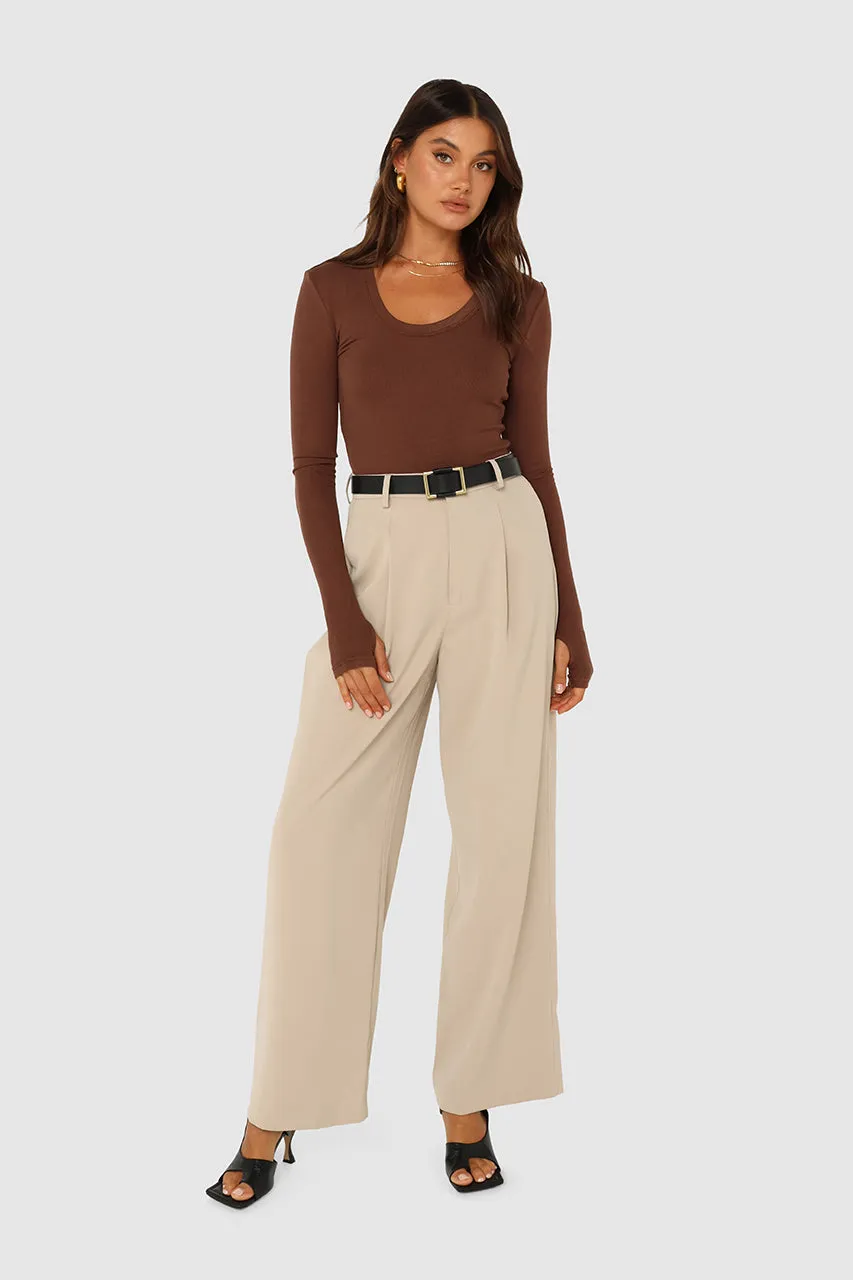 Sinclair Long Sleeve Top | Choc sold by Madison product image thumbnail 5