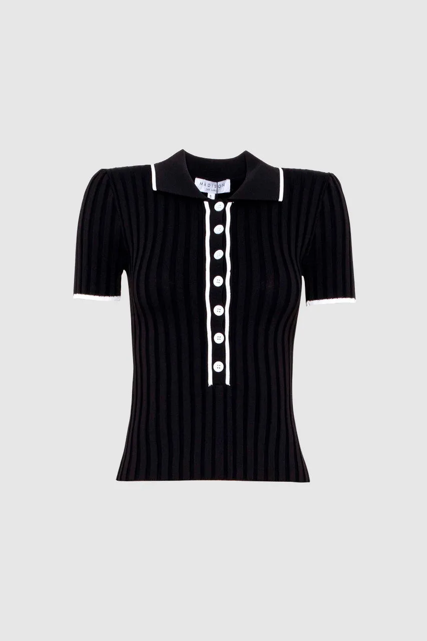 Georgia Knit Top | Black sold by Madison product image thumbnail 2