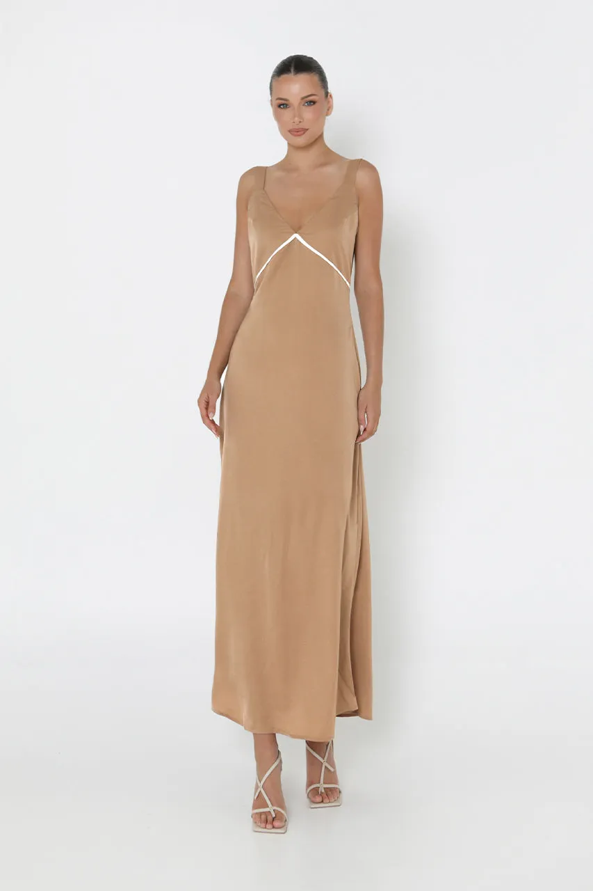 Larissa Maxi Dress | Tan sold by Madison