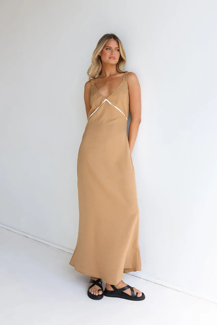 Larissa Maxi Dress | Tan sold by Madison product image thumbnail 5