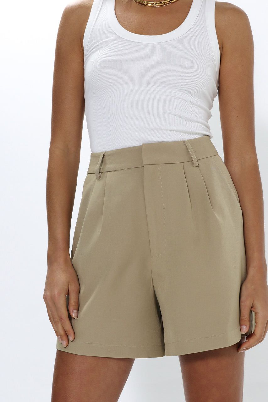 Frankie Shorts | Taupe sold by Madison product image thumbnail 4