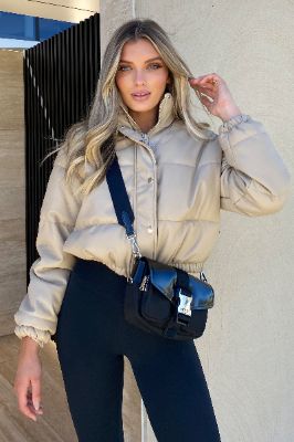 Fifi Puffer Jacket | Sand sold by Madison
