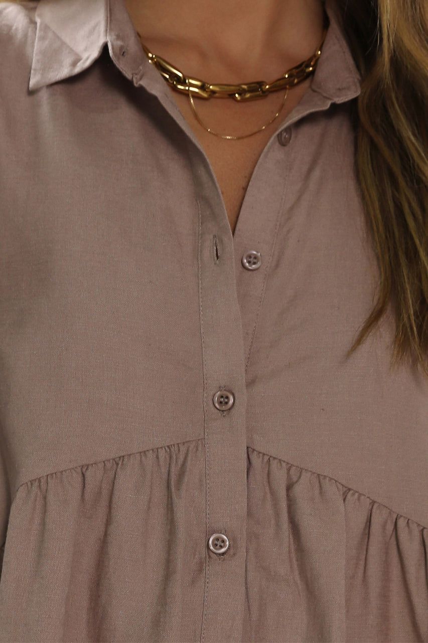 Rosetta Mini Dress | Mocha sold by Madison product image thumbnail 5