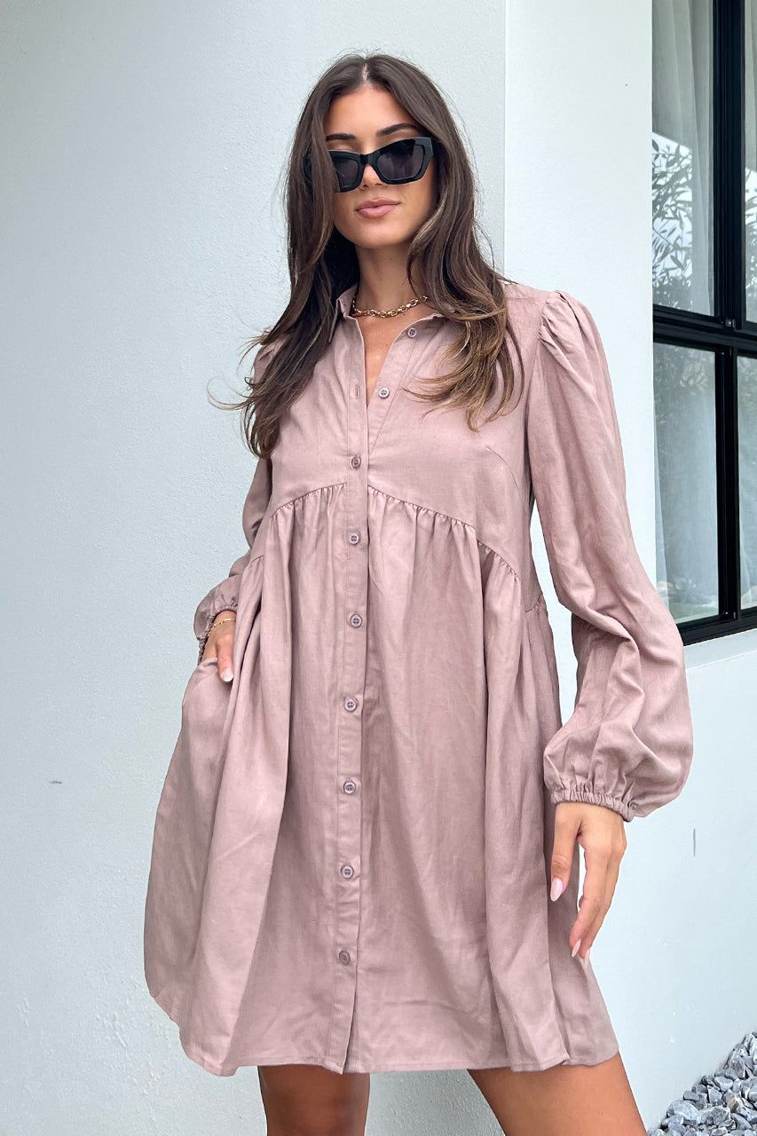 Rosetta Mini Dress | Mocha sold by Madison product image thumbnail 6