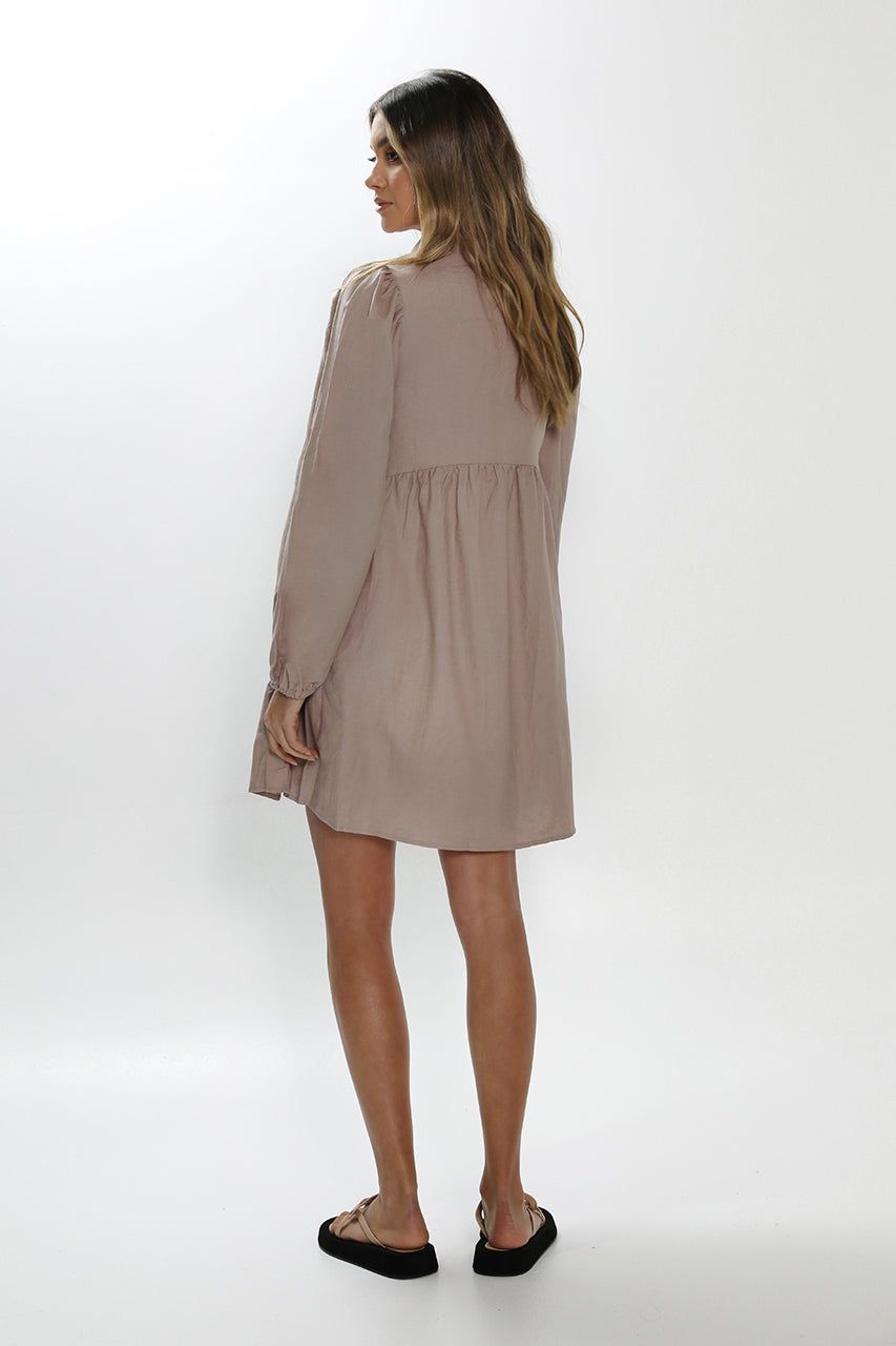 Rosetta Mini Dress | Mocha sold by Madison product image thumbnail 4