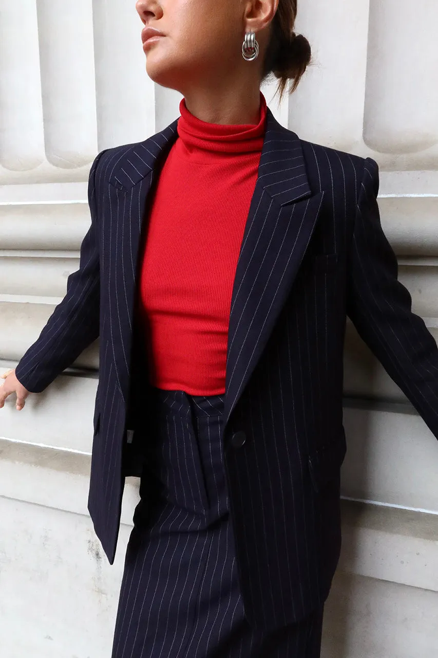 Jensen Blazer | Navy Pinstripe sold by Madison product image thumbnail 2