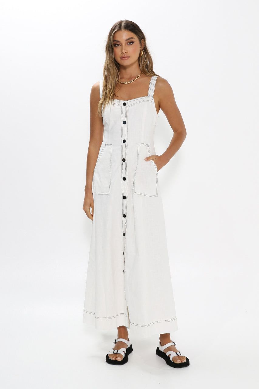 Ashton Maxi Dress | White sold by Madison