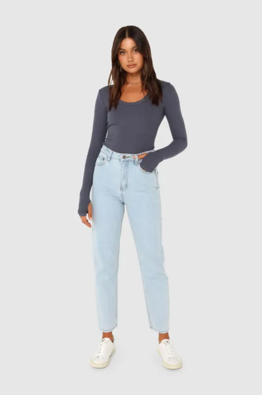 Sinclair Long Sleeve Top | Ink sold by Madison