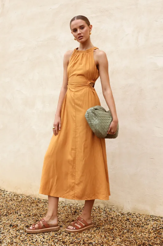 Erica Maxi Dress | Tan sold by Madison