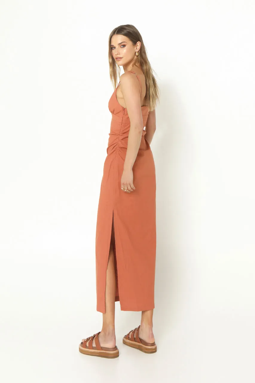 Marlow Midi Dress | Rust sold by Madison product image thumbnail 4