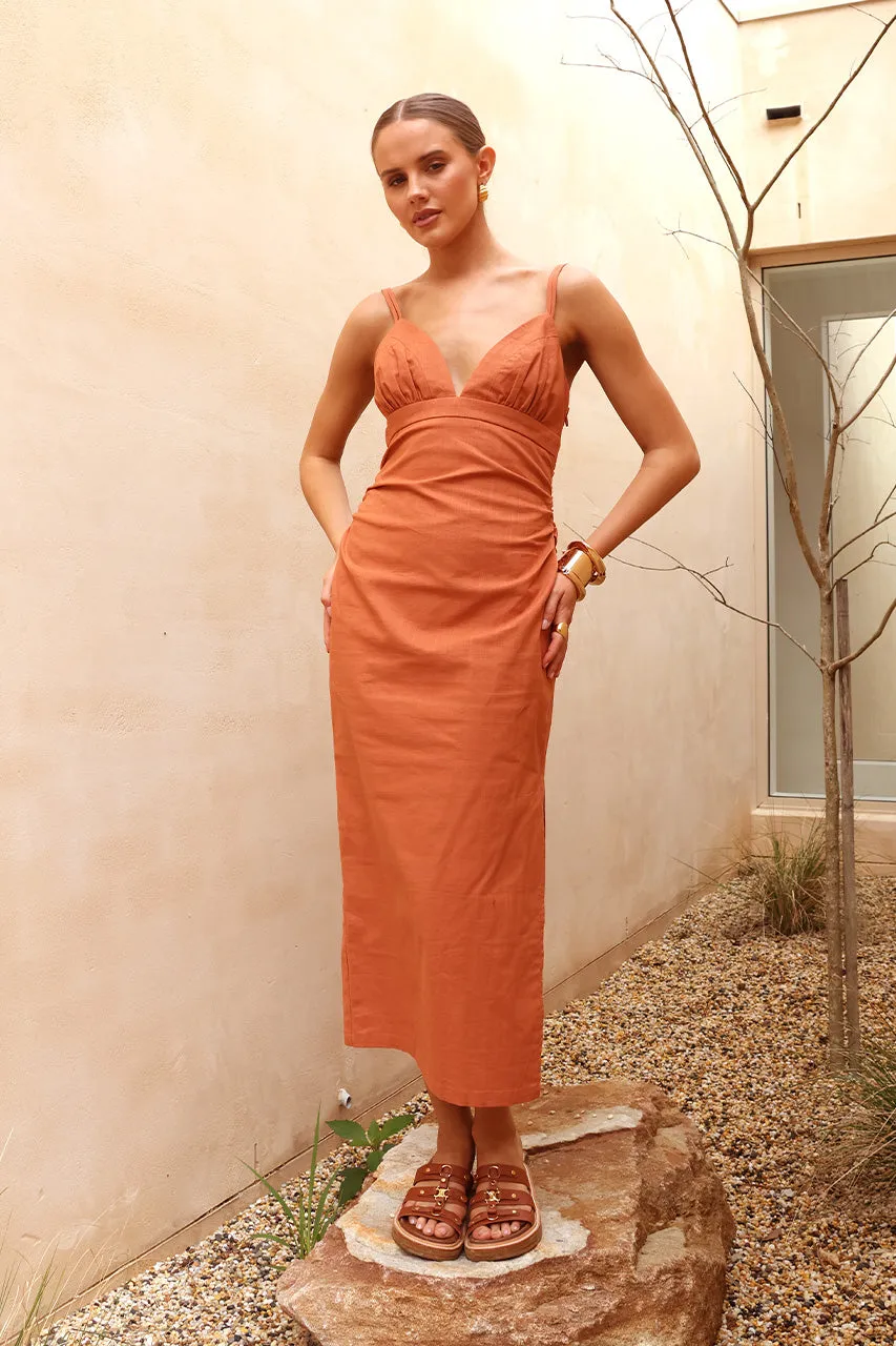 Marlow Midi Dress | Rust sold by Madison product image thumbnail 5