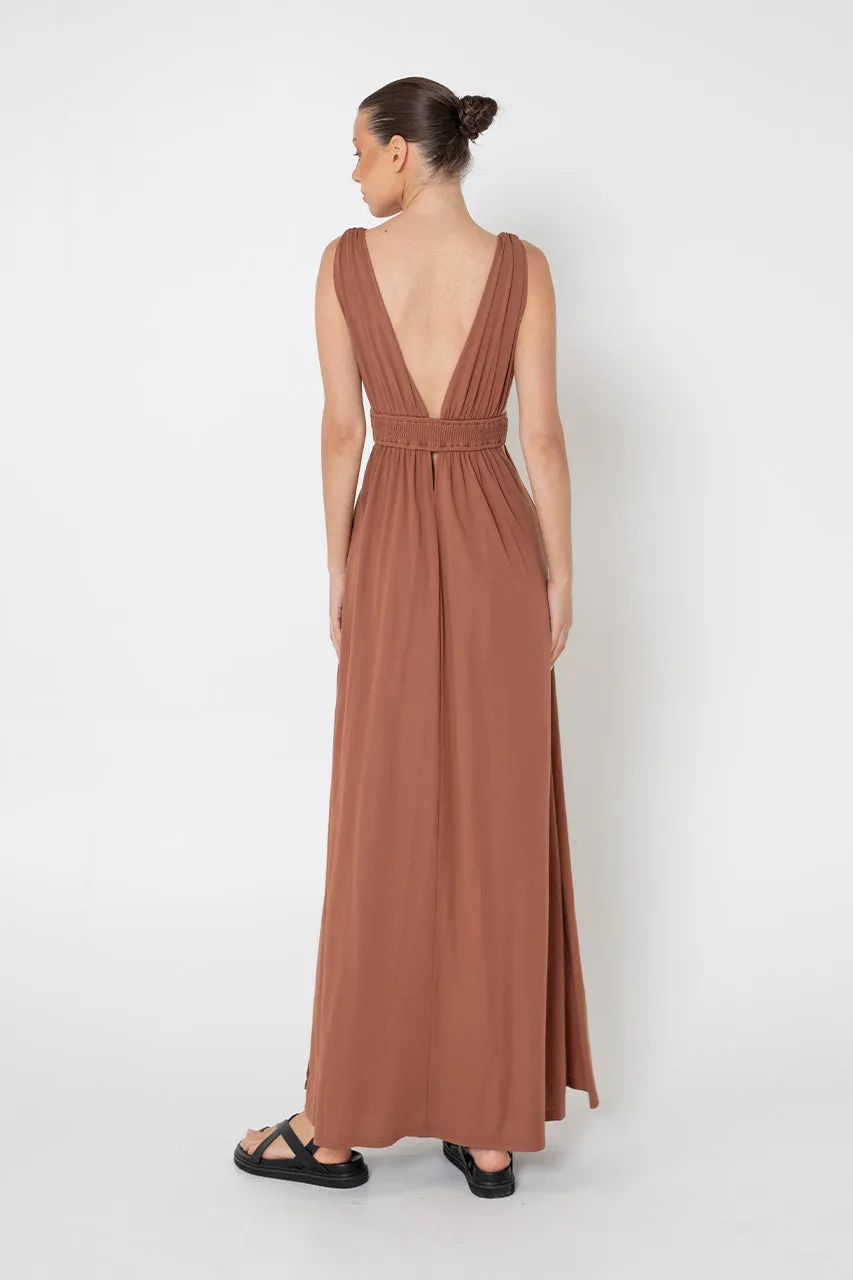 Mindi Maxi Dress | Choc sold by Madison product image thumbnail 4